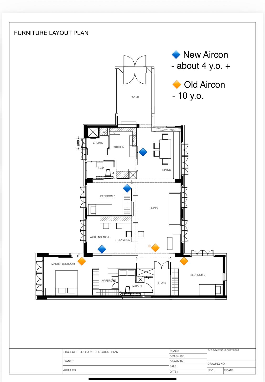 Furniture layout plan